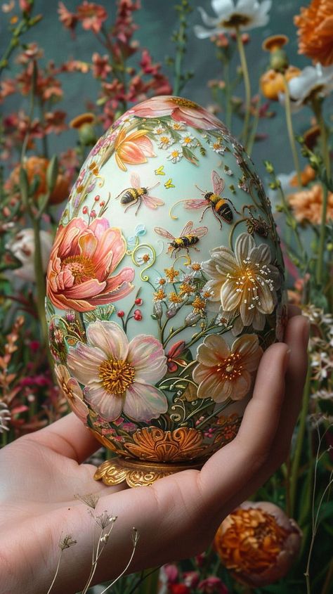 Fabrege Eggs, Egg Artwork, Easter Scene, Egg Artistry, Easter Pottery, Easter Egg Decoration, Easter Drawings, Creative Easter Eggs, Egg Shell Art