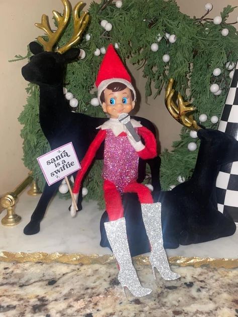 Elf On The Shelf Rizz, Glitter Elf On The Shelf, Elf Swiftie, Elf On The Shelf Eras Tour, Elf On The Shelf Concert Ideas, Elf On The Shelf When Kids Dont Listen, Taylor Swift Elf On Shelf, Elf On The Shelf Moana, Elf On The Shelf Swiftie