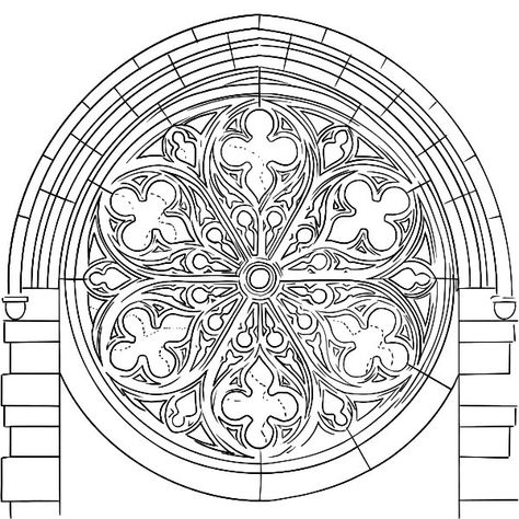 Cathedral Window Tattoo, Gothic Windows Tattoo, Religious Tattoo Sleeves, Cathedral Tattoo, Window Sketch, Geometric Mandala Tattoo, Framed Tattoo, Tattoo Filler, Cheap Wall Art