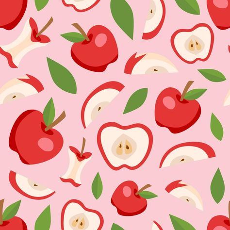 Red Apple seamless pattern. Abstract art print. Design for paper, covers, cards, fabrics, interior items and any. Vector illustration about fruit Design For Paper, Apple Illustration, Apple Vector, Interior Items, Abstract Art Print, Paper Cover, Red Apple, Background Patterns, Seamless Pattern