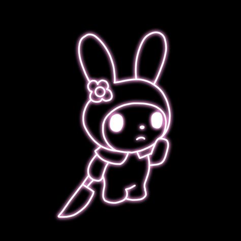 Sanrio Icons Black, My Melody Grunge, Sanrio Black Background, Sanrio Dark Aesthetic, Black My Melody, Dark Sanrio, Christmas Presents For Kids, L Wallpaper, My Melody Wallpaper