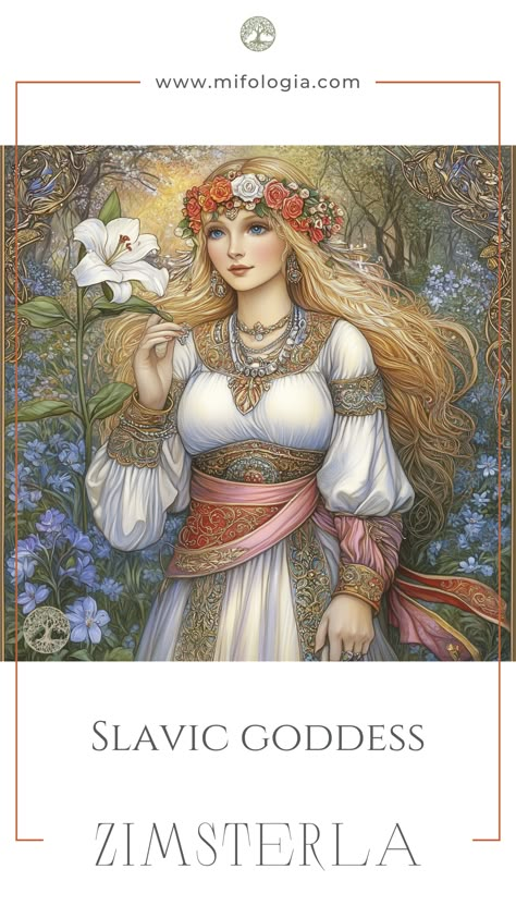 Polish Goddess, Sasha Bonasin, European Mythology, Ukrainian Mythology, Ancient Rituals, Winter Goddess, Slavic Goddess, Goddess Of Spring, The Morning Star