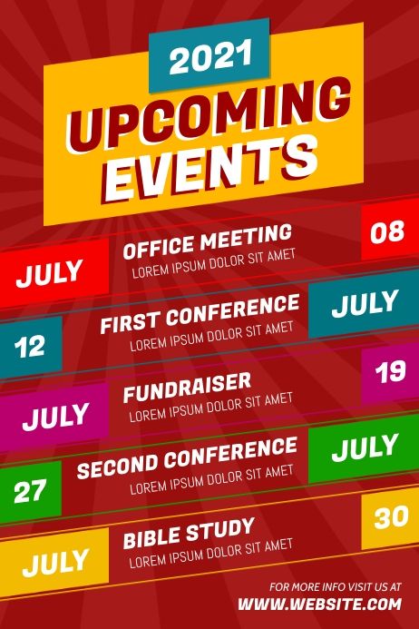 Events Calendar Layout, Formal Pubmat Ideas, Program Flow Pubmat, School Graphic Design Poster, Intrams Poster, Upcoming Events Poster, Event Schedule Design Layout, Event Posters Graphic Design, Flyer Design Layout Templates