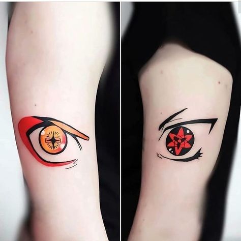 Naruto And Sasuke Tattoo Ideas, Anime Tattoos For Men Naruto, Sasuke Eyes Tattoo, Naruto Sasuke Tattoo, Naruto Themed Tattoos, Naruto And Sasuke Eyes Tattoo, Naruto Anime Tattoo Design, Naruto Theme Tattoo Ideas, Tattoo World