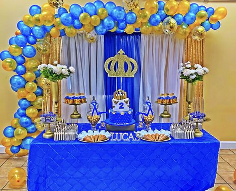 Prince Charming Birthday Theme, Prince One Year Birthday Party, Prince Theme Cake First Birthdays, Little Prince Theme 1st Birthday, Prince First Birthday Party Boys, Prince Birthday Invitations, Royal Prince Birthday Party, Prince Birthday Theme, 1st Birthday Signs