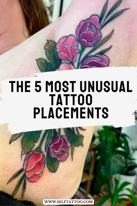 Discover the unconventional allure of the five most unusual tattoo placements in our eye-opening guide. From the subtle charm of inner lip tattoos to the unexpected canvas of fingernail ink, explore why these placements offer a unique opportunity for self-expression. Dive into our article and find inspiration to push the boundaries of traditional tattooing! Unique Tattoo Placement, Inner Ear Tattoo, Inner Lip Tattoo, Armpit Tattoo, Self Tattoo, Secret Tattoo, Tattoo Placements, Unusual Tattoo, Tattoo Process