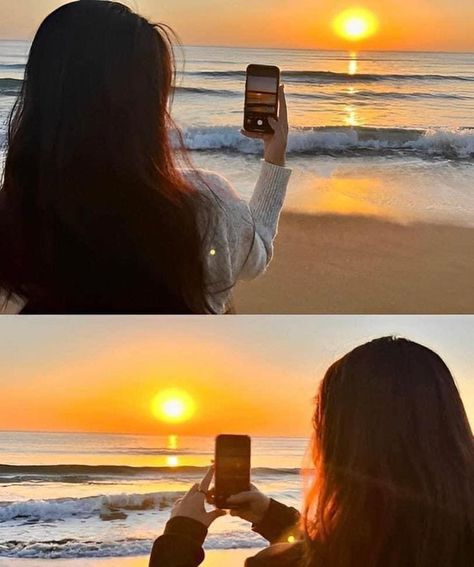 Instagram Pose Ideas Beach Friends, How To Click Pics On Beach, Sunrise Beach Photography, Beach Pic Ideas With Friends, Beach Aesthetic Poses Friends, Beach Pic Friends, Sunset Aesthetic Photoshoot, Beach Poses Instagram Photo Ideas Friends, Beach Pictures Friends Aesthetic