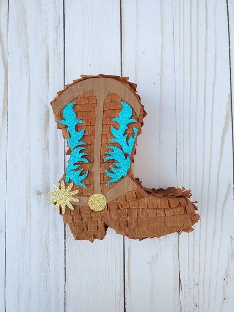 Boot Pinata, Mini Cowboy, Birthday Plans, Piñata Ideas, Cowgirl Boot, Cowboy Party, Birthday Planning, 6th Birthday, Cowboy Boot