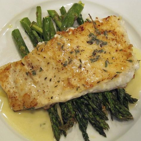 Baked Halibut with Lemon Butter Sauce                                                                                                                                                                                 More Baked Halibut, Lemon Fish, Best Fish Recipes, Halibut Recipes, Gf Flour, Coconut Aminos, Lemon Butter Sauce, Fish Dinner, White Fish