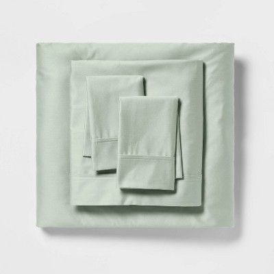 400 Thread Count Solid Performance Sheet Set - Threshold™ : Target Threshold Bedding, Navy Bedroom, Target Must Haves, Yellow Sheets, Hygge Living, Chocolate Fountain, Green Sheets, Best Sheets, Pi Phi