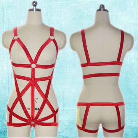 Gothic Bras, Seductive Clothes, Body Harness, Pretty Lingerie, Cosplay Outfits, Women's Wardrobe, Lingerie Collection, Festival Outfits, Lady In Red