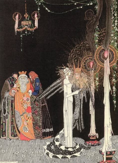 Kay Neilson, Kay Nielsen, Golden Age Of Illustration, East Of The Sun, Chinese Drawings, John Bauer, Hidden Art, Japon Illustration, Fairytale Illustration