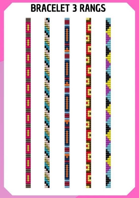 Bead Loom Bracelets Patterns, Miyuki Beads Pattern, Seed Bead Bracelet Patterns, Seed Bead Jewelry Patterns, Bead Loom Designs, Loom Jewelry, Crochet Beaded Bracelets, Bead Crochet Patterns, Bead Loom Pattern