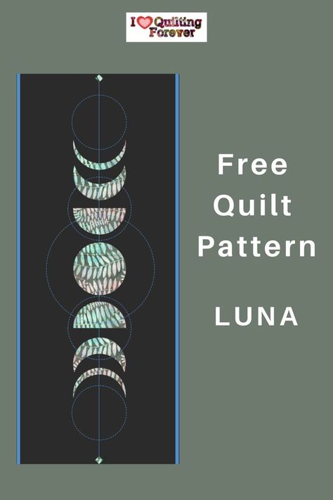 Free Quilt Pattern Luna Bat Quilt Block, Free Quilt Patterns For Beginners, Quilt Patterns For Beginners, Kid Quilts Patterns, Small Quilt Projects, Moon Quilt, Quilting 101, Circle Quilts, Landscape Quilts