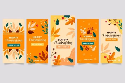 Thanksgiving instagram stories in flat d... | Free Vector #Freepik #freevector #food #design #family #thanksgiving Autumn Template, Thanksgiving Instagram, Thanksgiving Ads, Thanksgiving Poster, Thanksgiving Background, Thanksgiving Banner, Church Graphics, Thanksgiving Wallpaper, Thanksgiving Sale