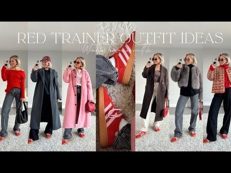 RED TRAINERS WAYS TO WEAR ! HOW TO STYLE RED TRAINERS! Winter outfit ideas! | India Moon - YouTube Red Trainers Outfit, Trainers Outfit, Red Trainers, Winter Outfit Ideas, Lots Of Love, Winter Outfit, How To Style, Of Love, What To Wear