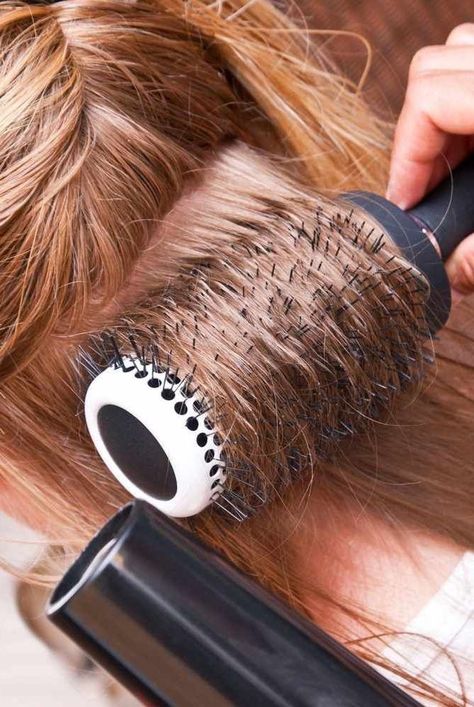 For those that play a losing battle with a round brush each morning, prepare to have your life changed—or, at least, just your hair game. #beauty #beautytips #hair #hairtips #hairvolume #southernliving Blow Dryer Round Brush, Blow Drying Hair With Round Brush, How To Straighten Hair With Round Brush, Round Hair Dryer Brush, Round Brush Hair Dryer Blowout, How To Use A Roller Brush Hair, How To Curl Hair With Round Brush, How To Use A Round Brush Blow Dryer, Curl Hair With Round Brush