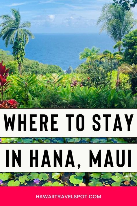 If you want to escape the crowds on your vacation to Maui check out these 9 secluded places to stay in Hana, Maui. From a laid-back inn with beautiful views to a high-quality hotel with luxury suites, they both offer the perfect retreat. Take the Road To Hana & spend a night (or more) at one of these secluded getaways like the Hana-Maui Resort to Heavenly Hana Paradise. Find the best place to stay, places to camp, and more. Check out all the budget-friendly places to stay in Hana, Hawaii. Hana Hawaii, Hana Maui, Maui Resorts, Trip To Maui, Trip Destinations, Maui Travel, Luxury Suites, Road To Hana, Us Road Trip