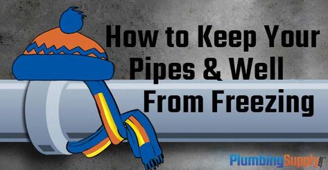 Living in a cold climate means facing a number of unique challenges, not least of which is protecting water pipes and wells from freezing. Learn how you can help keep the water flowing in your home. Winterizing Your Home, Winter Proofing House Tips, Frozen Water Pipes Home, Ice Storm Preparation, Well Water System, Hvac Winter Tips, Protect Water, Frozen Water, Frozen Pipes