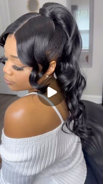 Zury Hollywood | SiS Wig on Instagram: "Split Bang Ponytail RIA on @dalaun 💕
Convenience, Easy Install, Versatility to the max ✨

Style: MISS BANG RIA
Color: 1B
💕 Flat and Natural Lace Part
💕 Secure Hold
💕 Quick and Easy Installation

#zuryhair #zuryhollywood #ponytail #bangpony #bangponytail #splitbang #explore #hairstyle #repost" Ponytail With Curly Bang, Bang Ponytail, Ponytails With Bangs, Ponytail With Bangs, Diy Ponytail, Ponytail Ideas, Bangs Ponytail, Curly Bangs, Side Bangs