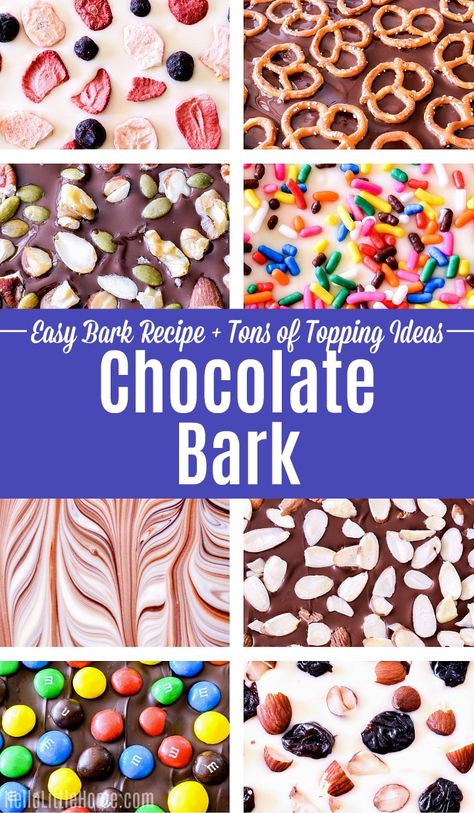 Easter Chocolate Bark Recipes, Chocolate Bark In Oven, Milk Chocolate Bark Recipes, White Chocolate Bark Recipes Easy, Chocolate Nut Bark, Chocolate Bar Making, Easy Chocolate Bark Recipes, Bark Chocolate Recipe, Chocolate Slabs Ideas