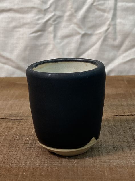 Graham Craft Pottery shot glass Mayco matte black glaze Mayco Glaze Black Matte, Mayco Glaze, Craft Pottery, Black Glaze, Black Matte, Shot Glass, Matte Black, Glaze, Tableware