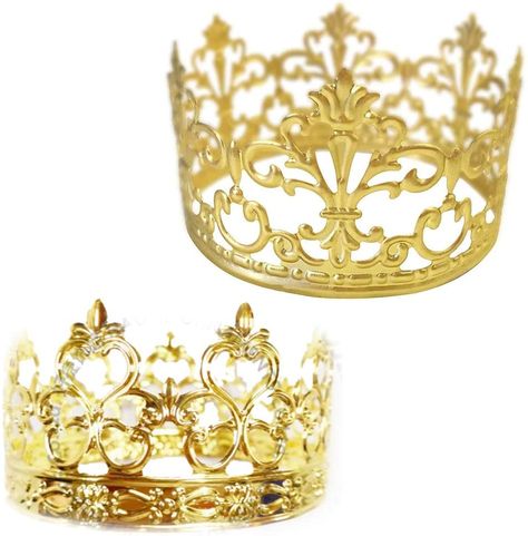 Gold Crown Cake, Birthday Cake Crown, Gold Crown Cake Topper, Crown Cake Topper, Crown Decor, Crown Cake, Cake Supplies, Crown Hair, Gold Tiara