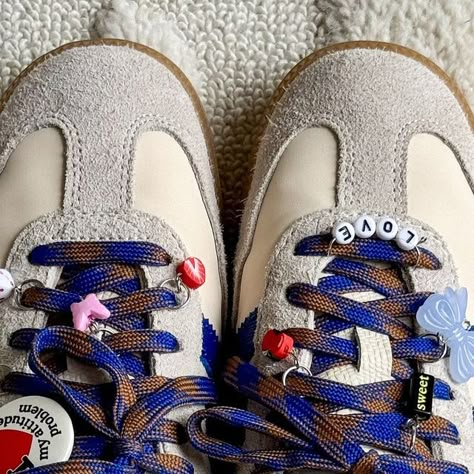 Martina Calvi on Instagram: "the trinket girl urge to personalise everything" Martina Calvi, Shoes With Charms, Diy Sneakers, Clothes Making, Sewing Clothing, Personalized Shoes, August 1, Diy Arts And Crafts, Shoe Charms