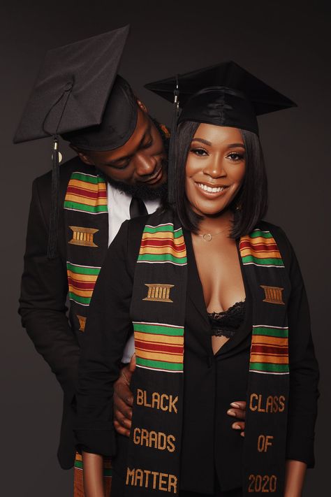 Black couples, love, graduation Couple Graduation Pictures College, Graduation Pictures With Boyfriend, Graduation Pictures College, Couple Graduation Pictures, Graduation Pic Ideas, Nursing Graduation Pictures, Masters Graduation, Mastered It, College Graduation Photoshoot