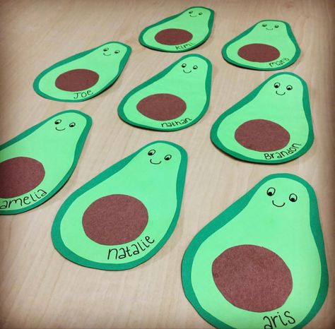 #reslife #doordecs #avocado #crafting Avocado Craft, Nutrition Crafts, Healthy Food Activities For Preschool, Strawberry Crafts, Vegetable Crafts, Avocado Art, May Crafts, Fruit Crafts, Class Art Projects