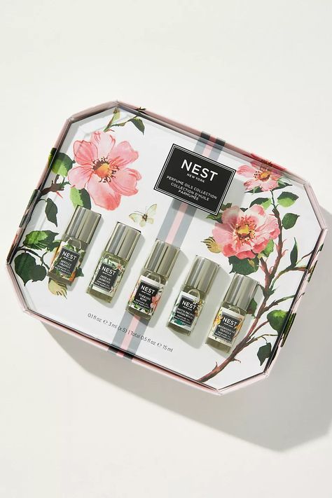 NEST New York Perfume Oil Discovery Set | Anthropologie Nest Perfume, Indian Jasmine, Seville Orange, Violet Leaves, Stocking Stuffers For Her, Baobab Oil, Vanilla Perfume, Vanilla Orchid, Black Plum