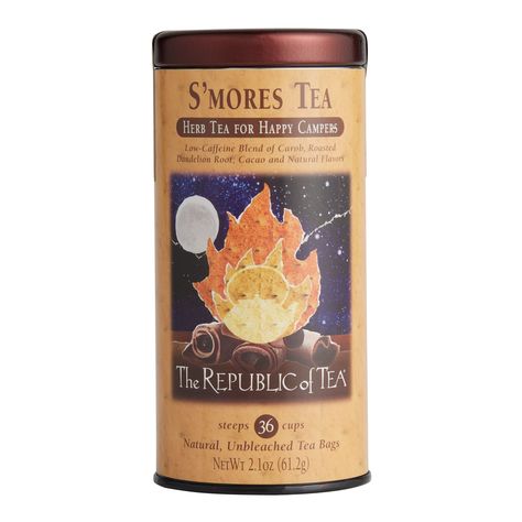 The Republic Of Tea S'mores Tea 36 Count - World Market Sweet Cup, Roasted Dandelion Root, Campfire S'mores, Golden Grahams, The Republic Of Tea, Sweet Cups, Dandelion Root, Disney Mugs, Tea Green