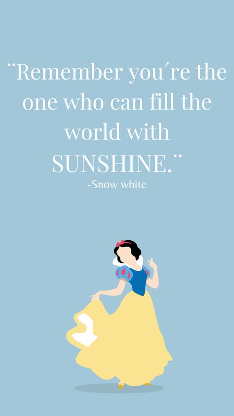 Encouraging Disney Quotes, Quotes From Disney Characters, Cute Disney Quotes Wallpaper, Disney Princess Quotes Inspirational, Disney Character Quotes, Anna Meaning, Disney Inspirational Quotes, Disney Quotes Inspirational, Snow White Quotes