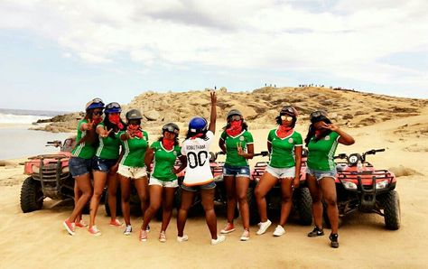 Atv riding with bridal party in cabo San Lucas Cabo Bachelorette, Four Wheeling, Atv Riding, Bachelorette Themes, Girls Fun, Bride Ideas, Wedding Vision Board, Cruise Wedding, Bachelorette Trip