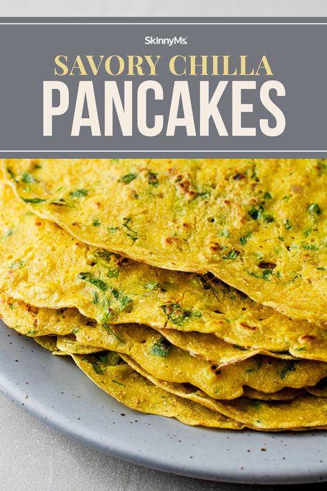 Pancake Recipe Savoury, Indian Pancakes, Classic Pancake Recipe, Delicious Healthy Breakfast Recipes, Protein Packed Smoothies, Chickpea Pancakes, Spicy Salt, No Pun Intended, Coconut Pancakes