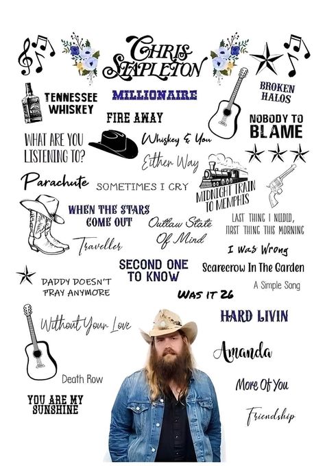 Chris Stapleton Lyrics, Country Music Tattoos, Chris Stapleton Shirt, Country Drawings, Scarecrows For Garden, Cricut Business, Country Music Songs, Lyric Shirts, Lyric Tattoos