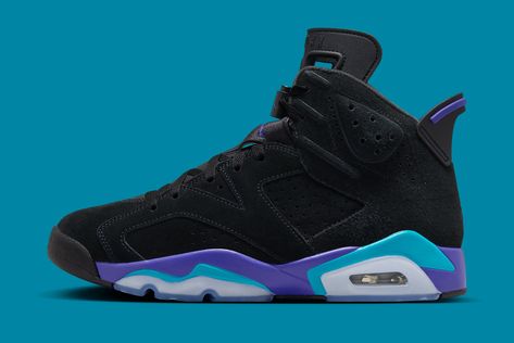 Purple Logo, Cyberpunk Clothes, Purple Accents, Air Jordan 6, Jordan 6, Top Sneakers, Air Jordans, Two By Two, Nike