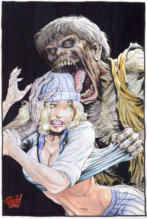 Zombie Art by Budd Budd Root, Zombie Life, Zombie Monster, Zombie Attack, Zombie Art, Creepy Horror, Horror Comics, Monster Art, Zombie Apocalypse