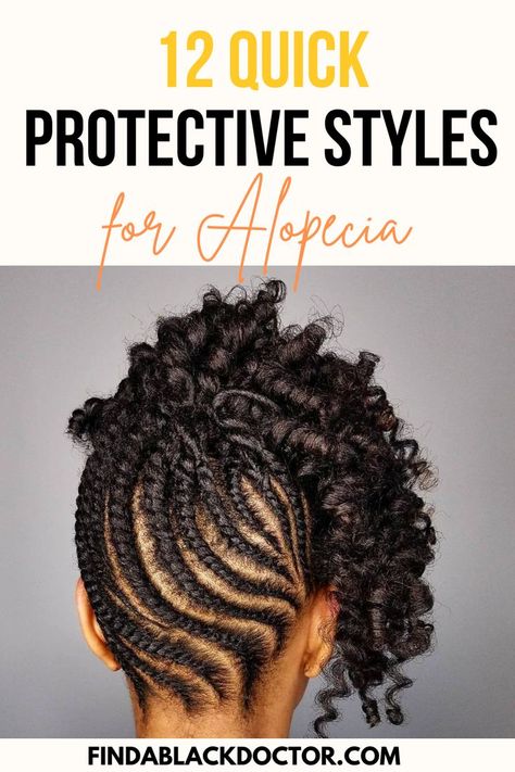 Quick Protective Styles for Alopecia Hairstyles For Alopecia, Quick Protective Styles, Black Doctor, Alopecia Hairstyles, Women Nutrition, Health Trends, A Ponytail, Reproductive Health, Health Journey