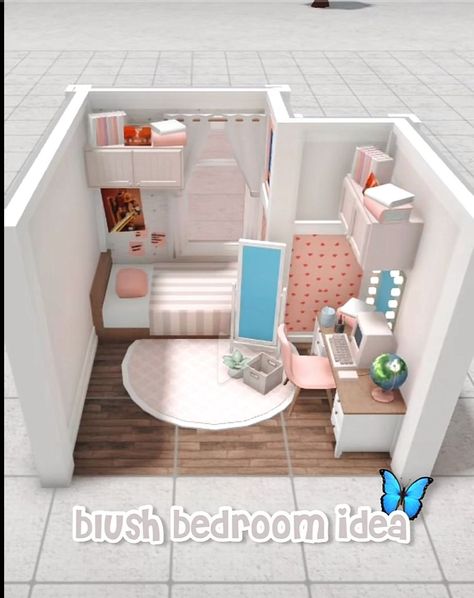 Room Inspo Bloxburg, Room Ideas Aesthetic Bloxburg, Bloxburg Ideas For Empty Space, Bloxburg Room Ideas Aesthetic Bedroom, Aesthetic Bedroom Bloxburg, Bloxburg Empty Space Ideas, Bloxburg Room Ideas Aesthetic, Blush House, Aesthetic Bloxburg