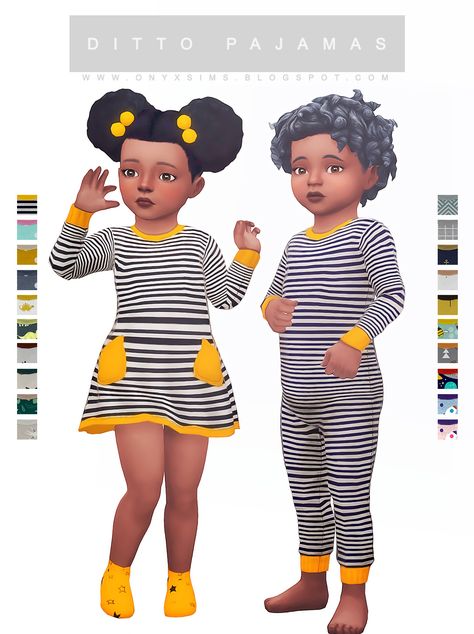 onyxsims DITTO PJS sims4 Sims 4 Toddler Onesie, Toddler Cc Sims 4, Sims 4 Toddler Clothes, Sims Baby, Maxis Match Cc, Die Sims 4, Sims 4 Cc Kids Clothing, The Sims 4 Packs, Sims 4 Children