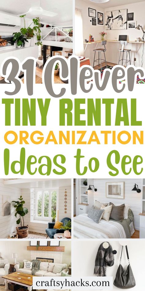 Struggling with a small space? Embrace these tiny apartment ideas and find storage and organization hacks that work wonders. With these home organization ideas, you’ll turn your tiny rental into a beautifully organized home. Apartment Storage Organization, Storage Space For Small Apartments, Very Tiny Apartment Ideas, Studio Apartment Ideas Storage, Small Cottage Organization, Small Apartment Clothing Storage Ideas, Apartment Living Storage Ideas, Small Rental Apartment Ideas, Organize Tiny Apartment