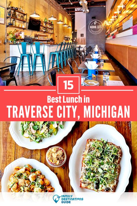 Want to see the places to go for the best lunch in Traverse City, MI? We’re FamilyDestinationsGuide, and we’re here to help: From cozy restaurants to incredible places, to local foodie spots and hidden gems, discover the BEST Traverse City lunch spots - so you get memories that last a lifetime! #traversecity #traversecitylunch #traversecitylunchplaces Traverse City Michigan Restaurants, Traverse City Restaurants, Michigan Restaurants, Lunch Places, Dc Trip, Michigan Road Trip, Kid Friendly Restaurants, Cozy Restaurant, Traverse City Michigan