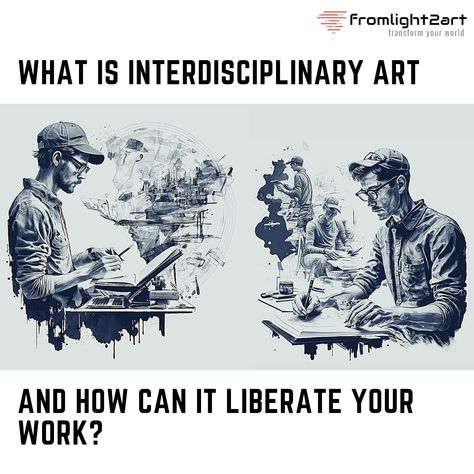 Two figures at work facing each other engaged in interdisciplinary art making Interdisciplinary Art, Degenerate Art, Art Making, Art How, Digital Transformation, Creative Arts, The Works, Creative Expressions, Fine Art Photography