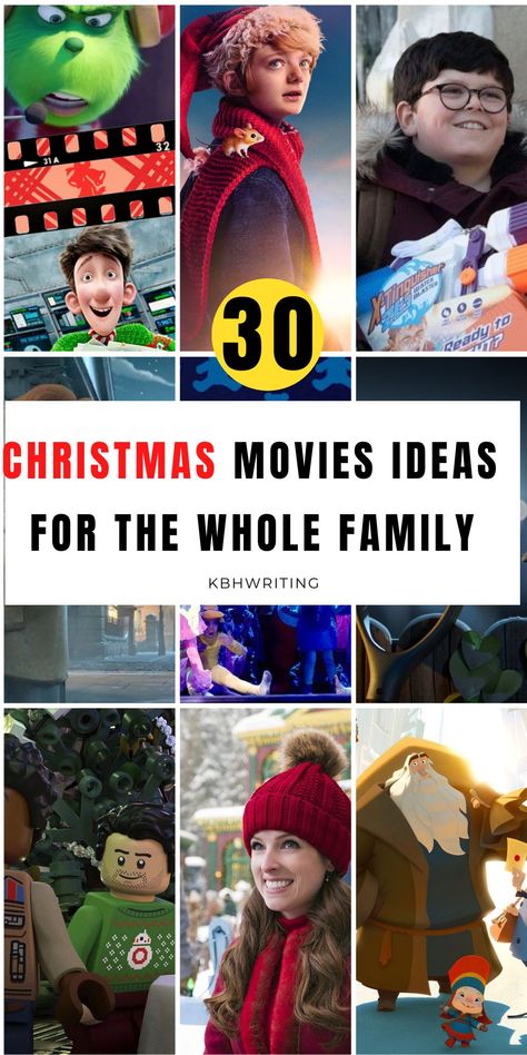 Christmas Movies And Dinner, Best Family Christmas Movies, Movies Ideas, Movie Character Ideas, Old Christmas Movies, Easy Christmas Party, Kids Christmas Movies, Christmas Movie Characters, Christmas Movies List