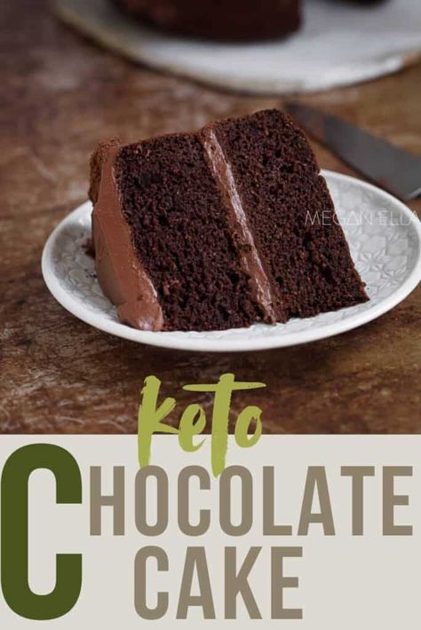 Healthy Chocolate Cake Recipe, Low Carb Chocolate Cake, Healthy Chocolate Cake, Keto Cakes, Keto Chocolate Cake, Postre Keto, Desserts Keto, Keto Cake, Low Carb Chocolate