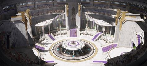 ArtStation - Civic Council, Alvin Yang Concept Art Castle, Japanese Places, Steampunk Character, Fantasy Architecture, Sci Fi Architecture, Apocalypse Art, Location Inspiration, Disney Princess Ariel, Motion Graphics Design