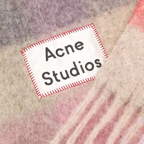 acne studio scarf Acne Studio Scarf, Scarves For Men, Clothing Labels Design, Acne Studio, Check Scarf, Restaurant Logo, Fabric Labels, Designer Scarves, Garment Labels