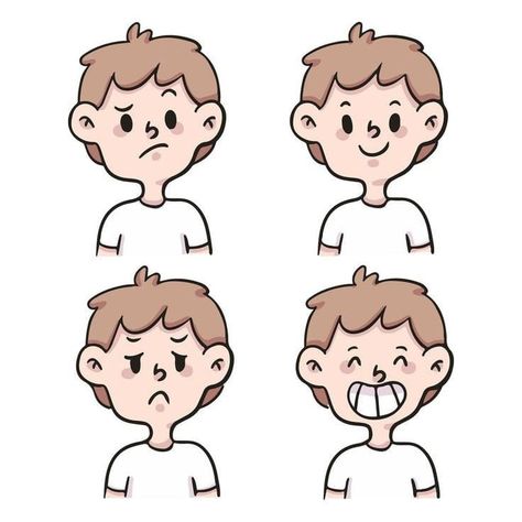 Cute People, Emotion Faces, Indoor Games For Kids, Easy Doodles Drawings, House Front Design, Teaching Aids, Cartoon Faces, Easy Diy Art, Simple Doodles