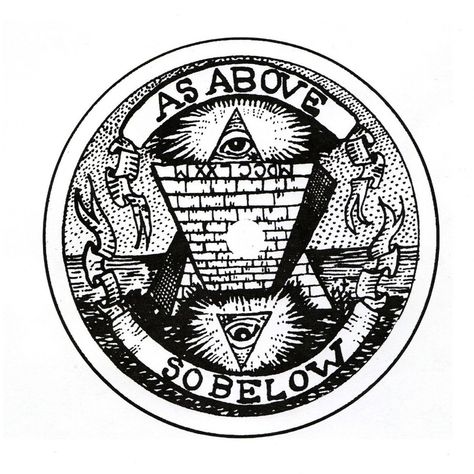 The Hermetic Principle of Correspondence Secret Knowledge, Esoteric Symbols, Occult Tattoo, Princeton New Jersey, Alchemy Art, Princeton Nj, As Above So Below, Masonic Symbols, Aleister Crowley